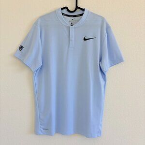 Nike Aeroreact Golf Shirt Mens Medium Light Blue Stretch Lightweight